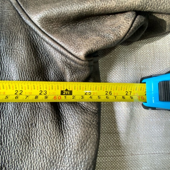 Eddie Bauer Vintage Brown Leather Distressed Lined Mens Casual Coat- Sz-XL - Picture 11 of 16